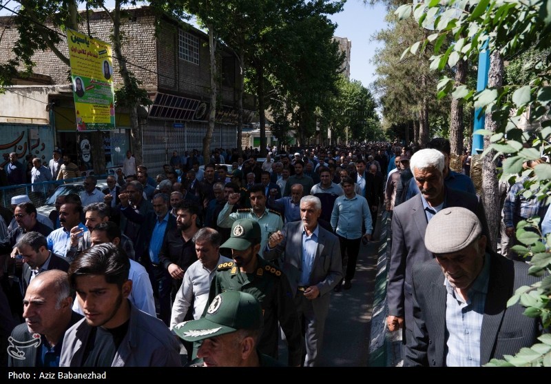 تشییع پیکر سردار شهید محمدتقی یوسفوندفرمانده حفاظت سازمان بس ...