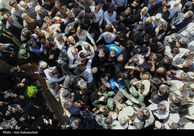 تشییع پیکر سردار شهید محمدتقی یوسفوندفرمانده حفاظت سازمان بس ...