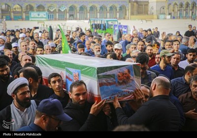 تشییع و تدفین پیکر شهید سلگی در مسجد جمکران- عکس صفحه استان  ...