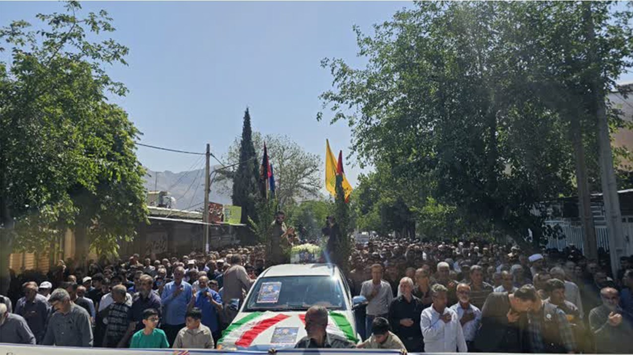 تجلی وفاداری مردم فارس به آرمان شهدا  در مراسم تشییع شهید بهرامی