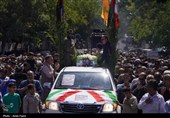 وداع باشکوه مردم فارس با پیکر شهید مرتضی بهرامی
