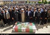 تشییع پیکر شهدای حملات رژیم صهیونیستی در حرم شاهچراغ (ع)