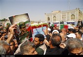 تشییع پیکر شهدای حملات رژیم صهیونیستی در حرم شاهچراغ (ع)