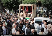 تشیع پیکر شهدای حملات رژیم صهیونیستی در شهرستان نهاوند