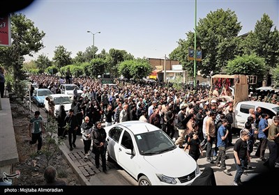 تشیع پیکر شهدای حملات رژیم صهیونیستی در شهرستان نهاوند