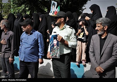 تشیع پیکر شهدای حملات رژیم صهیونیستی در شهرستان نهاوند