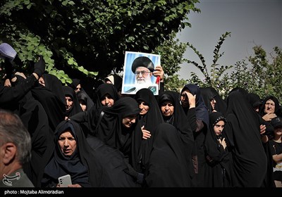 تشیع پیکر شهدای حملات رژیم صهیونیستی در شهرستان نهاوند