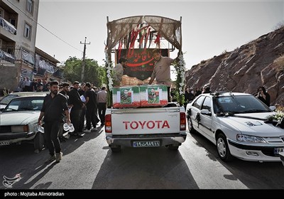 تشیع پیکر شهدای حملات رژیم صهیونیستی در شهرستان نهاوند