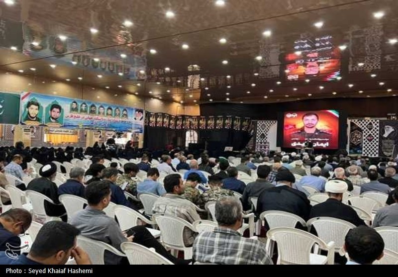 برگزاری مراسم بزرگداشت شهید حمله رژیم صهیونی در دشتی