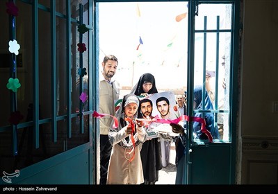 افتتاح چهارمین مدرسه گروه جهادی شهدا به یاد شهیدان شجاعی‌فرد (رضا، جعفر، صادق) در روستای گرو از توابع بخش رودآب شهرستان سبزوار
