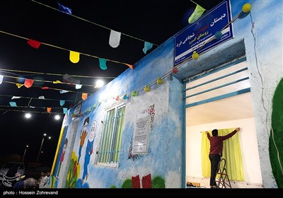 آماده سازی چهارمین مدرسه و یازدهمین کتابخانه گروه جهادی شهدا در روستای گرو از توابع بخش رودآب شهرستان سبزوار 