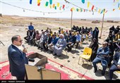 سخنرانی ابوالفضل صادقی رئیس آموزش پرورش سبزوار در افتتاح مدرسه و کتابخانه توسط گروه جهادی شهدا