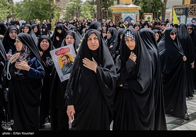 تشییع شهدای حمله تروریستی رژیم صهیونیستی در ری