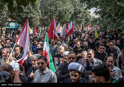 تشییع شهدای حمله تروریستی رژیم صهیونیستی در ری