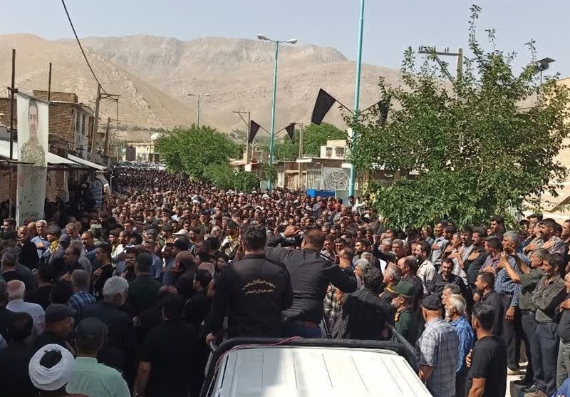 تشییع پیکر شهید دفاع از وطن"امین عسگری" در گهرو + فیلم