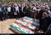 تشیع پیکر شهدای حملات رژیم صهیونیستی در خرم آباد