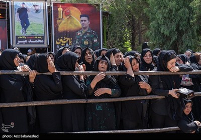 تشیع پیکر شهدای حملات رژیم صهیونیستی در خرم آباد