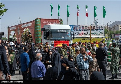 تشیع پیکر شهدای حملات رژیم صهیونیستی در خرم آباد