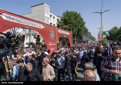تشیع پیکر شهدای حملات رژیم صهیونیستی در خرم آباد