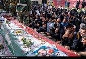 تشیع پیکر شهدای حملات رژیم صهیونیستی در خرم آباد