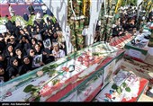 تشیع پیکر شهدای حملات رژیم صهیونیستی در خرم آباد