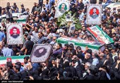 تشیع پیکر شهدای حملات رژیم صهیونیستی در خرم آباد