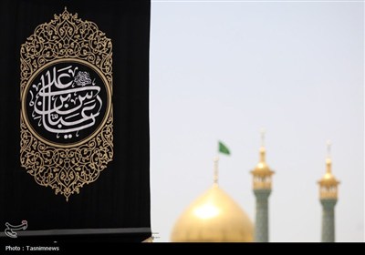 محرم،حرم،قم،نصب،خادمان،عزا،بارگاه،روزهايي