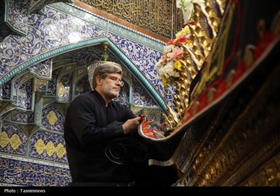 حرم حضرت معصومه(س) سیاهپوش عزای اباعبدالله(ع) شد