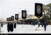 حرم حضرت معصومه(س) سیاهپوش عزای اباعبدالله(ع) شد