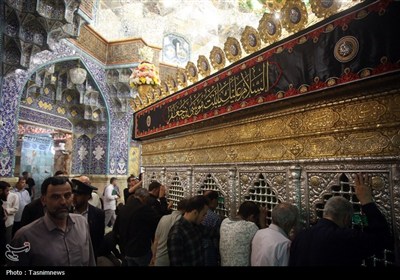 حرم حضرت معصومه(س) سیاهپوش عزای اباعبدالله(ع) شد