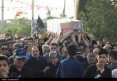 تشییع پیکر شهیدان طالبی و بافتی زاده در یزد