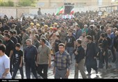 تشییع پیکر شهیدان طالبی و بافتی زاده در یزد