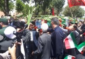 وداع با شهید حمله اسرائیل در کردستان؛ شهید الفتی در زادگاهش آرام گرفت+تصاویر