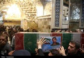 وداع با شهدای حملات رژِیم صهیونی در شب اول محرم در حرم