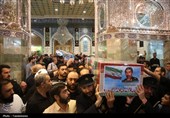 وداع با شهدای حملات رژِیم صهیونی در شب اول محرم در حرم