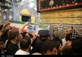 وداع با شهدای حملات رژِیم صهیونی در شب اول محرم در حرم