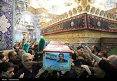 وداع با شهدای حملات رژِیم صهیونی در شب اول محرم در حرم