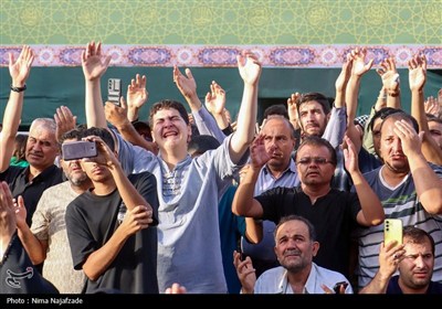 آیین اذن عزای امام حسین (ع) در حرم مطهر رضوی