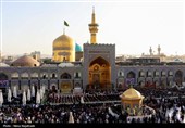 آیین اذن عزای امام حسین (ع) در حرم مطهر رضوی