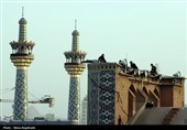 آیین اذن عزای امام حسین (ع) در حرم مطهر رضوی