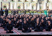 آیین اذن عزای امام حسین (ع) در حرم مطهر رضوی
