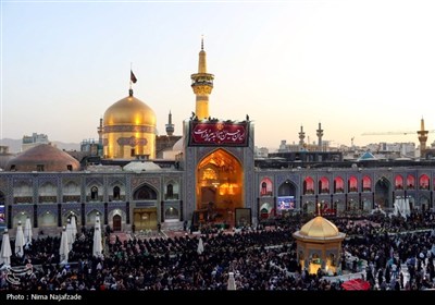 آیین اذن عزای امام حسین (ع) در حرم مطهر رضوی