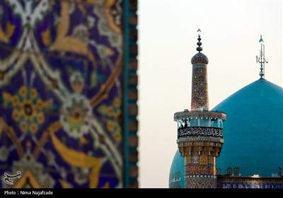 آیین اذن عزای امام حسین (ع) در حرم مطهر رضوی
