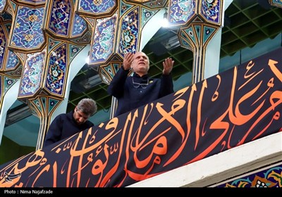 آیین اذن عزای امام حسین (ع) در حرم مطهر رضوی