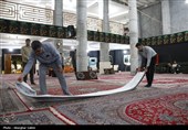 آماده سازی خیمه عزا و مراسم شب اول محرم هیئت رزمندگان اسلام بجنورد
