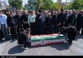 تشییع پیکر شهید امیرحسین طولابی در خرم‌آباد