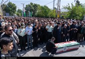 تشییع پیکر شهید امیرحسین طولابی در خرم‌آباد