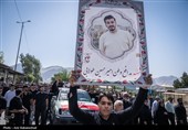 تشییع پیکر شهید امیرحسین طولابی در خرم‌آباد