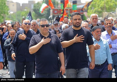  تشییع پیکر شهدای حمله رژیم صهیونی به زندان اوین