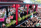 تشیع پیکر شهدای حملات رژیم صهیونیستی در مشهد